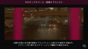 ネガティブスペース：前景オブジェクト